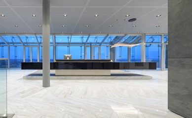 IMC Glass Reception Desk (Infinity Offices)